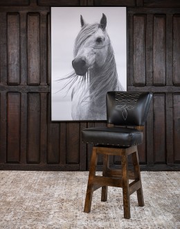 Chisum TX Midnight Armless Barstool Chisum TX Midnight Armless Barstool