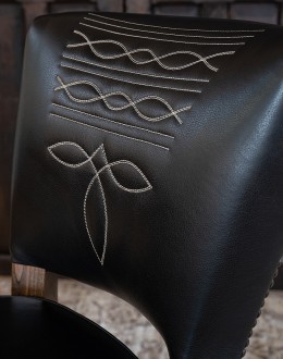 Chisum TX Midnight Armless Barstool Chisum TX Midnight Armless Barstool