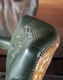 Chisum TX Green Barstool