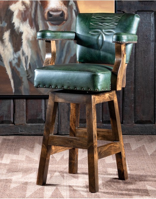 Chisum TX Green Barstool