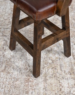 Chisum Sycamore Leather Barstool