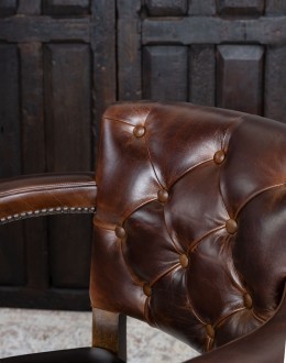 Chisum Sycamore Leather Barstool