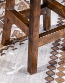 swivel barstool with brown leather and brindle cowhide