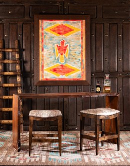 Ivory Croc Saddle Stool