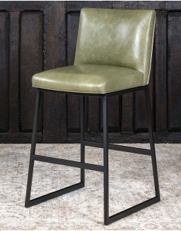 Laguna Moss Leather Barstool Laguna Moss Leather Barstool