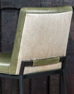 Laguna Moss Leather Barstool