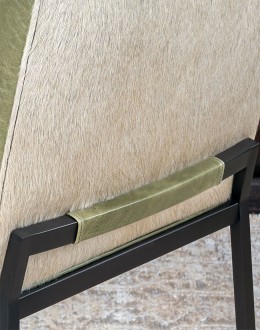 Laguna Moss Leather Barstool