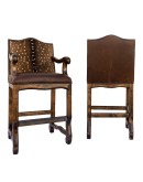axis bar stool,ranch style leather barstool with axis deer skin