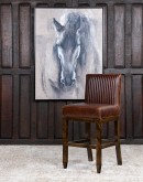 Sloane Sycamore Leather Barstool