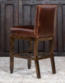 Sloane Sycamore Leather Barstool
