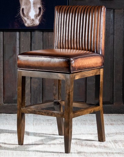 Sloane Mocha Leather Barstool Sloane Mocha Leather Barstool