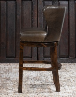 Stella Moss Leather Barstool