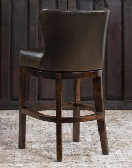 Stella Moss Leather Barstool