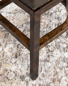 Stella Moss Leather Barstool