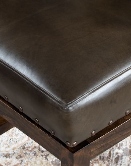 Stella Moss Leather Barstool