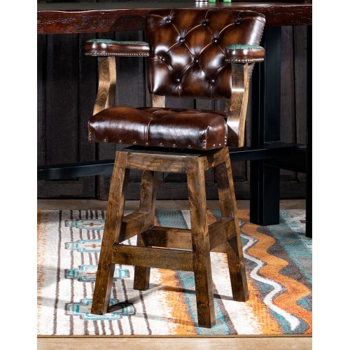 Nile Spine Saddle Stool | Turquoise - Croc Leather | Adobe Interiors