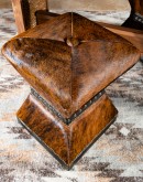 counter stool in all over cowhide