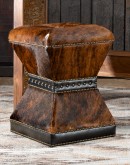 counter stool in all over cowhide