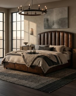 Monarch Leather Bed
