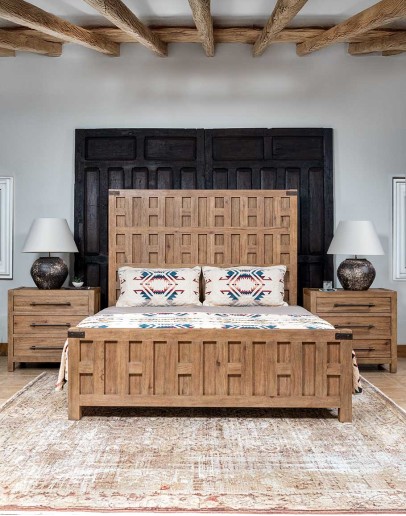 Sierra Sand Wooden Bed