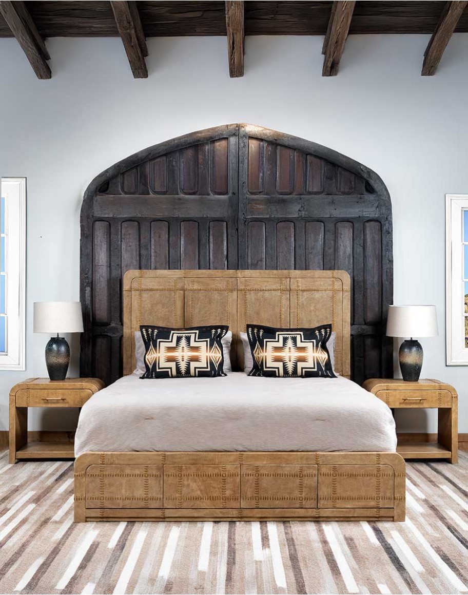 Sonora Sand Leather Bed