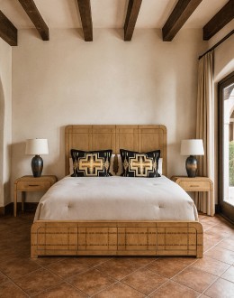 Sonora Sand Leather Bed