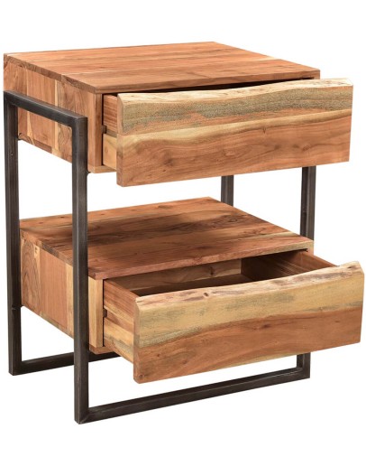 Crestone Live Edge 2 Drawer Nightstand Crestone Live Edge 2 Drawer Nightstand