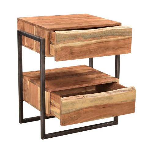 Crestone Live Edge 2 Drawer Nightstand 