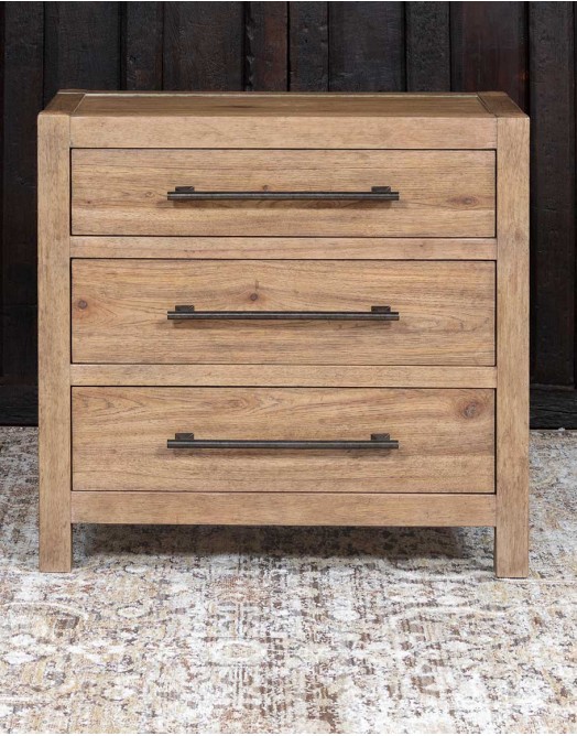 Sierra Sand Three Drawer Nightstand