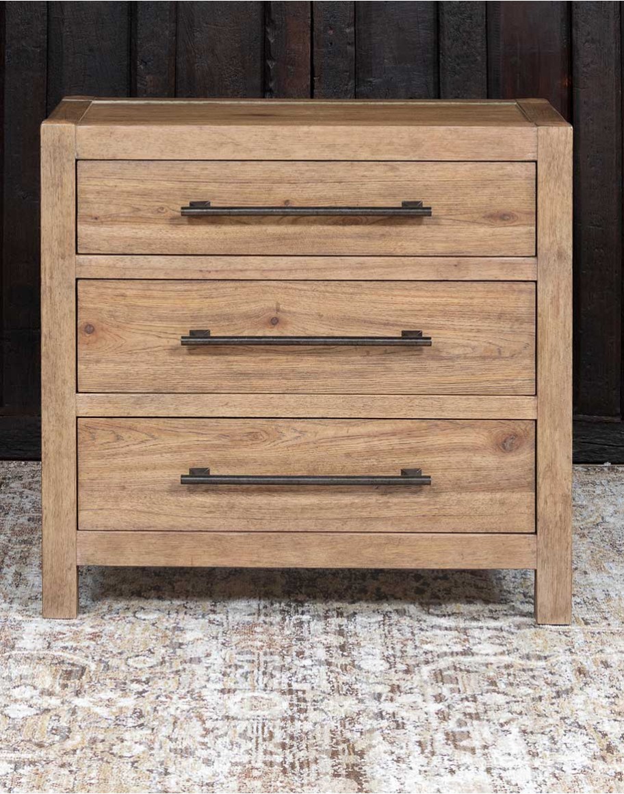 Sierra Sand Three Drawer Nightstand