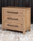 Sierra Sand Three Drawer Nightstand