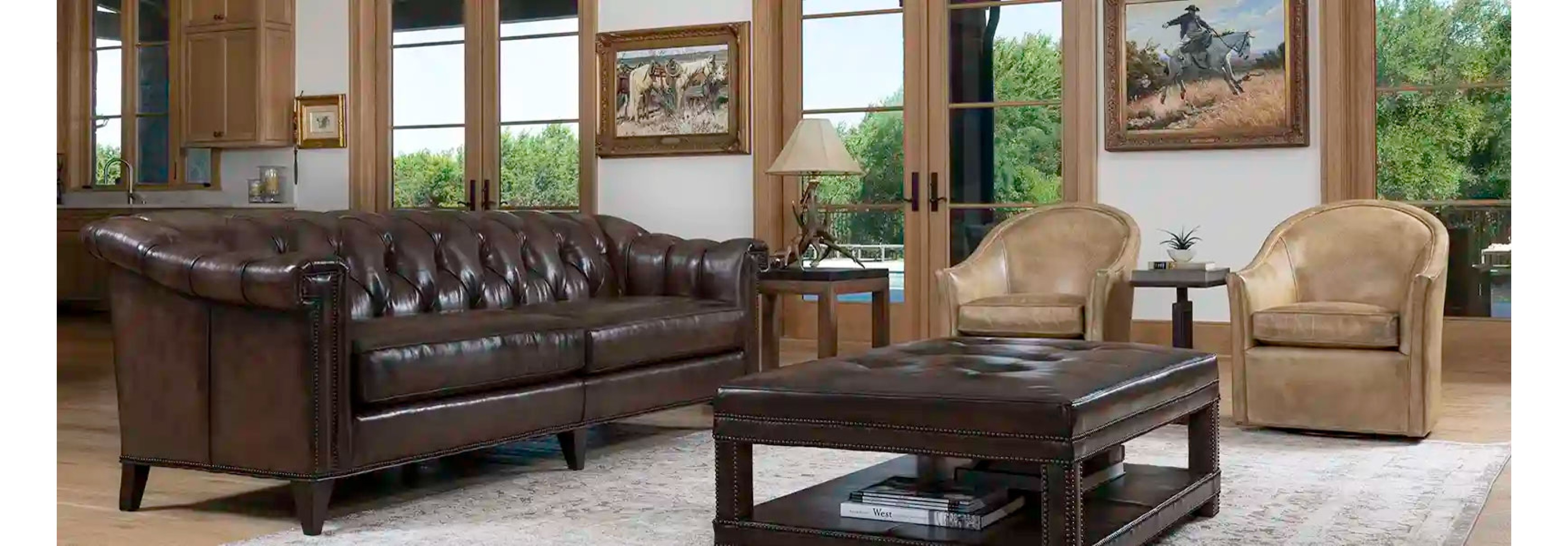 Adobe Interiors: Luxury Hand-Made Western Leather Sofas