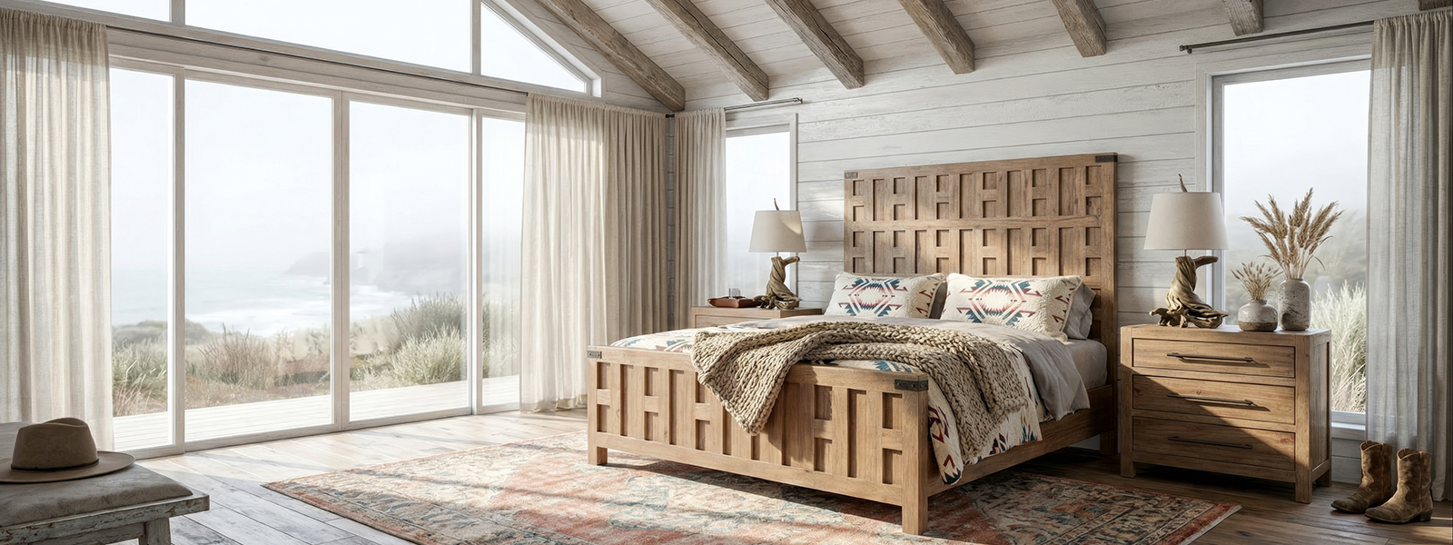 Sierra Sand Wooden Bed