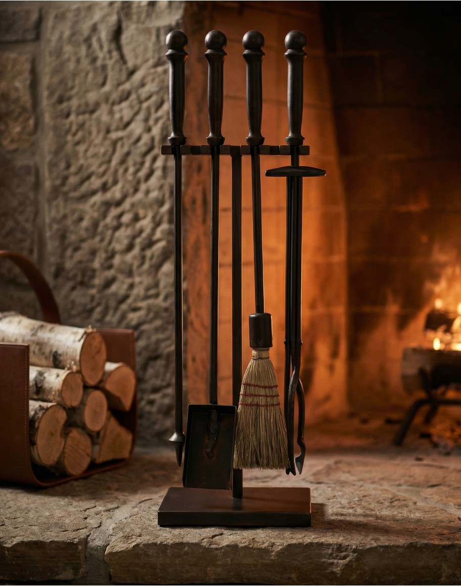 Forged Iron Fire Place Tool Set