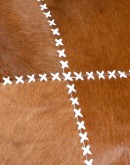 Jersey Cowhide Stitched Pillow