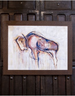 Petroglyph Bison Framed Print