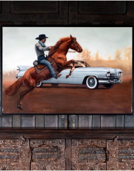 Chasing Broncos Framed Print Chasing Broncos Framed Print