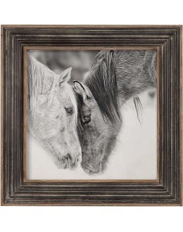 Custom Black and White Horse Framed Print
