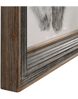 Custom Black and White Horse Framed Print