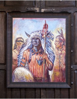 Lone Horn Indian Framed Print