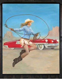 Modern Cowgirl Framed Art