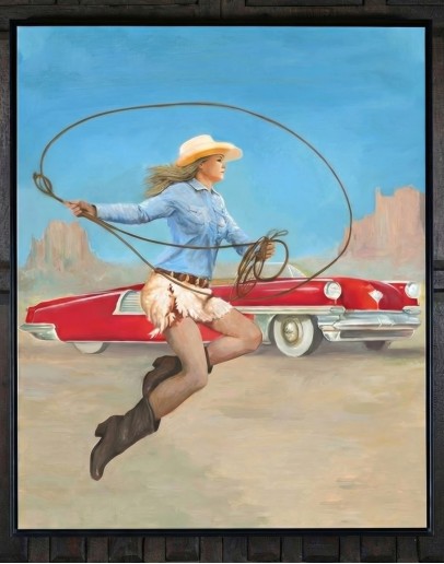 Modern Cowgirl Framed Art