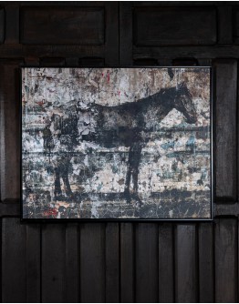 De Constructed Stallion Framed Artwork