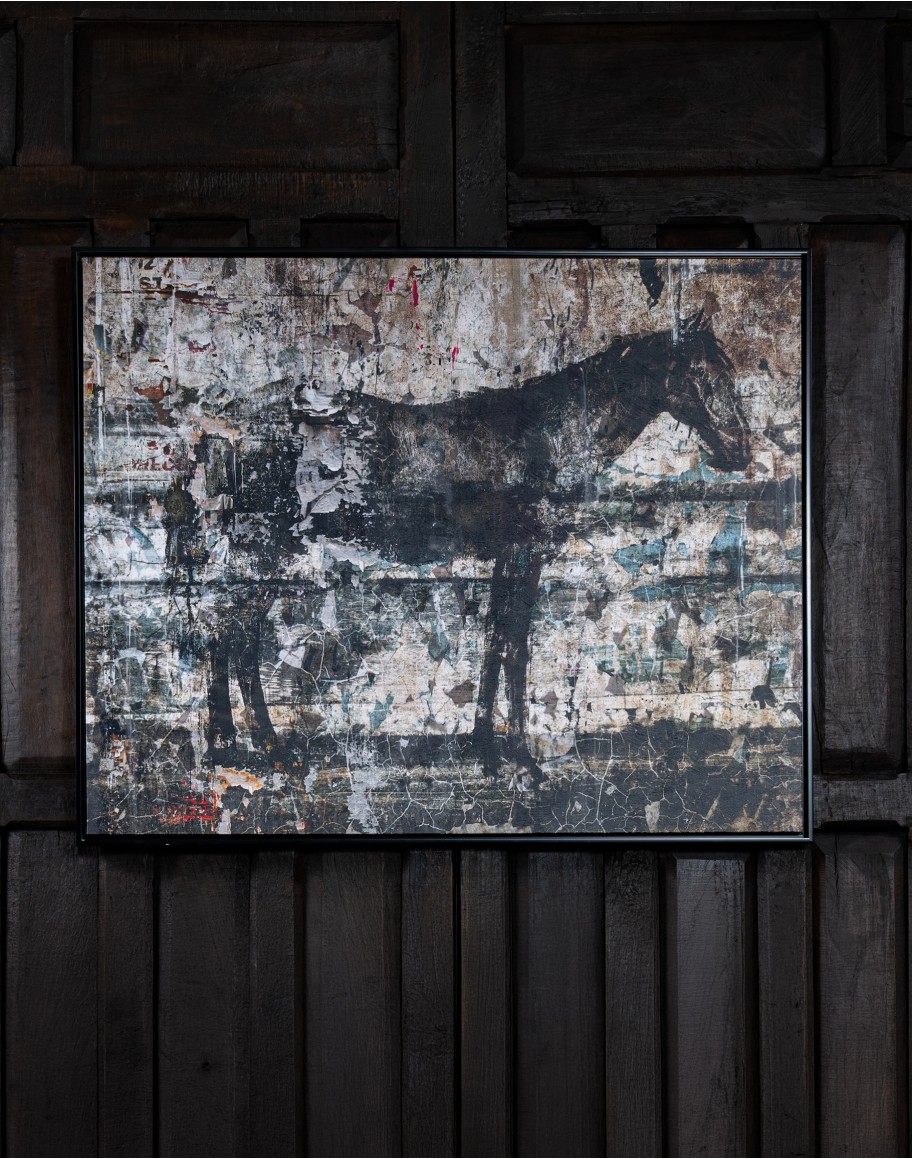 De Constructed Stallion Framed Artwork