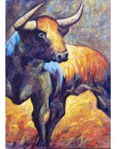 framed painting of bull,western paintings