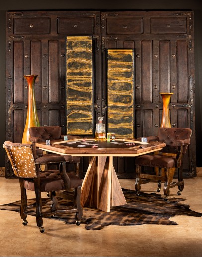 American Walnut Poker Table black walnut wood poker table with leather top