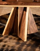 black walnut wood poker table with leather top