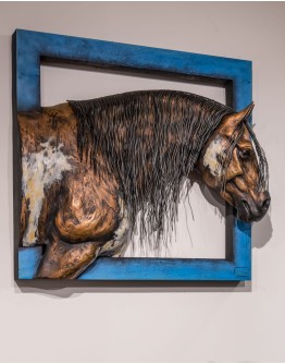 3D Paint Horse with Blue Frame