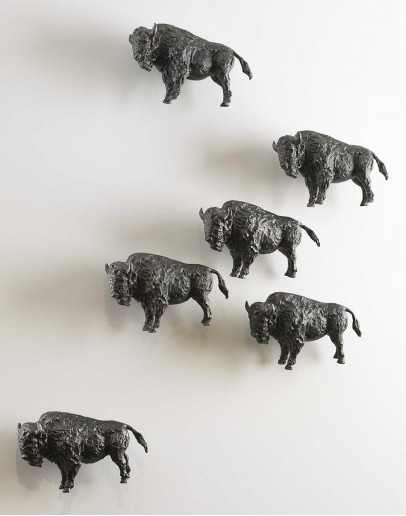 Bison Metal Wall Sculpture Bison Metal Wall Sculpture