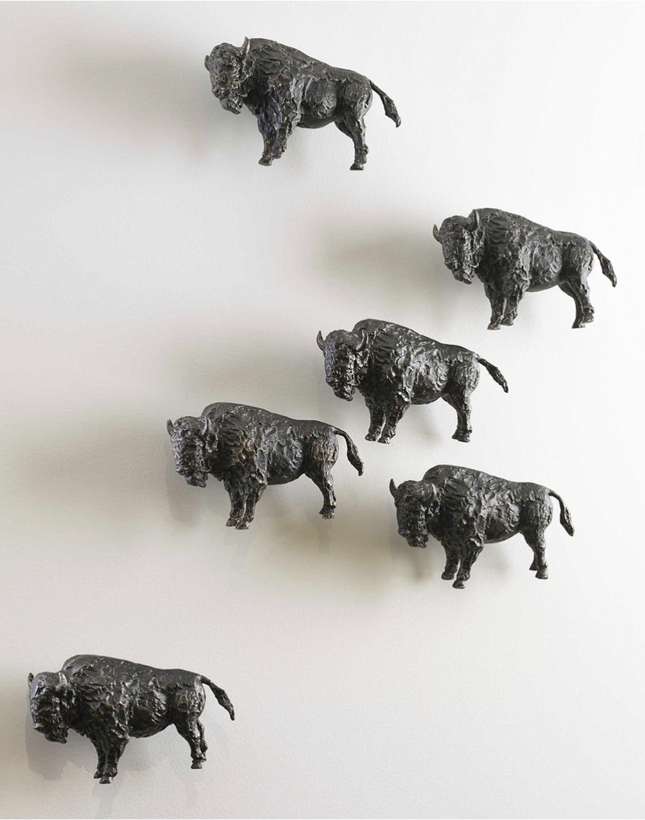 Bison Metal Wall Sculpture Bison Metal Wall Sculpture